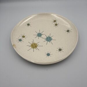 MCM Atomic Starburst Dinner Plate 10.75" by Franciscan 1950s, CHIPPED (D)
